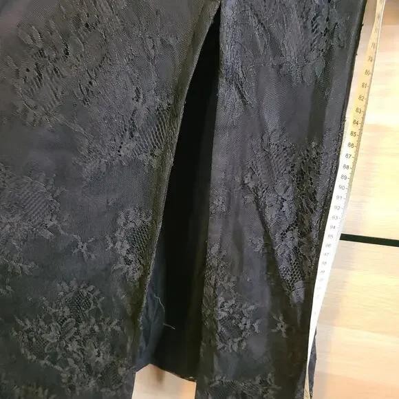 NEW Lulus Desirably Dramatic Black Lace Dress Womens L MIDI Whimsigoth Witchy - Picture 8 of 15